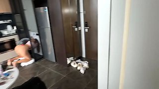 Stuck in the washing machine StepSis?OK, I'm getting my dick out for a hard fuck