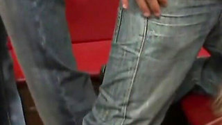 Slutty blondes double penetrated and covered in jizz