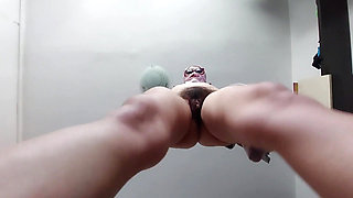 Amateur Mom Doing Yoga Naked, Hairy Pussy, Big Ass, Big Tits. Amateur Massage with Vibrator Naked Brunette.