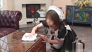 Young Japanese bukkake maid