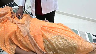 Indian Doctor Examines Village Aunty's Big Natural Tits in Hospital