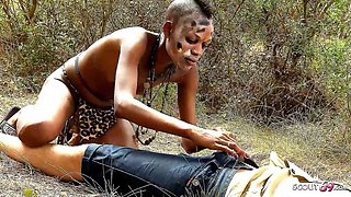 AFRICAN SHORT HAIR EBONY TEEN BIANKA SEDUCE STRANGER TO FUCK