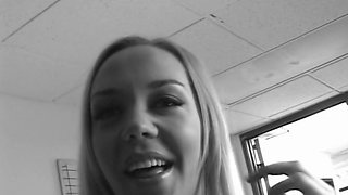 Blonde teen Sierras first erotic masturbation video