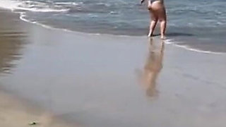 Hot Brunettes in Thong Bikini on the Trail of the Deserted Beach Delicious