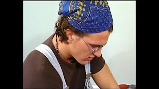 German teen gets facial after hard anal fuck