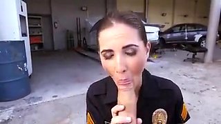 Molly Jane - Gorgeous Officer Sucking Big Dick & Swallows Cum