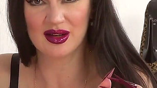 Giantess Christine Stiletto Nails Vs Tiny Men 4K