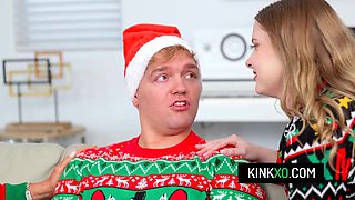 Step-mother Has Dirty Christmas 3 way With Son-in-law And His Gf - Harlow West, Taylor Vixxen