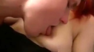 The youngest son fucks his mom and cum on her crotch