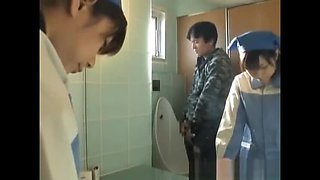 Asian toilet attendant cleans wrong part4