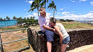 I Just Met This Visitor to Hawaii -- and Here We Are, Outdoors, Playing