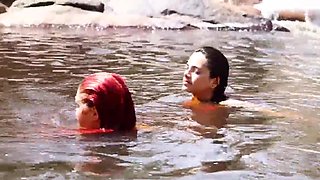 Redheaded hitchhiker fucking a sensational brunette