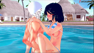 Ryuko Matoi Sex on the Pool
