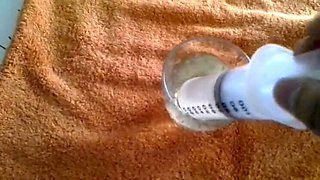 Milforpleasure's 4 Big Syringe White Wine Enema Punishment for Italian MILF Slave