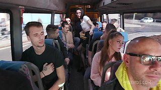 A librarian in the bus wet, Anna de Ville (self directed) 9on1, ATM, DAP, Gapes, Monster ButtRose, Pee Drink, Swallow GIO2282 - PissVids