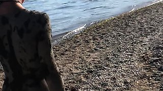 Massive juggs brunette fatty strips and jerks solo