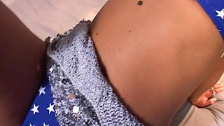 Sexy American in a Bikini Masturbating