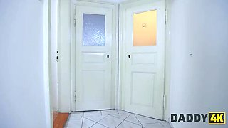 Hot Blonde Girlfriend Cheats On Boyfriend With His Daddy - Ian Scott Fucks Queen Hailey