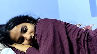 Lovely Amateur teen brunette masturbating outdoor