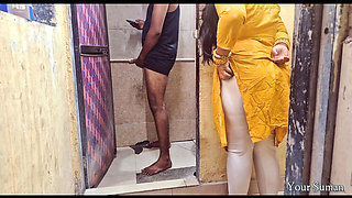 Indian Stepsister Catches Stepbrother in Bathroom with Huge Cock - Desi Sex with Myra