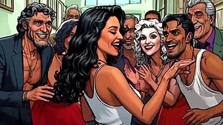 Slutty She-Hulk Nude Cartoon Lesbian Fuck with Muscular MILF in HD