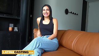 Hottie Spic coed auditions at casting not wearing pantie