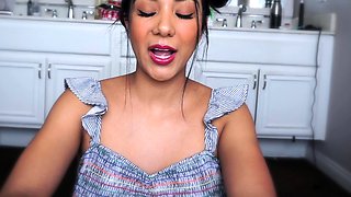 Slutty ponytailed brunette amateur British teen babe Lacey