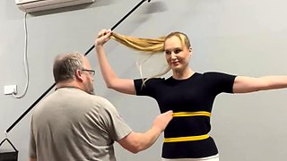 slut his tall blonde fetish flashing ass on live webcam