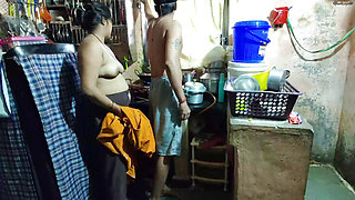Stepsister hardcore fucking with stepbrother in kitchen in morning