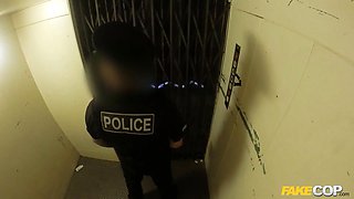 Leggy uk blonda stunner hardcore in an elevator by a policeman - fake cop