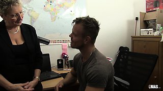 XXX Omas - Busty German granny gets fucked in the office