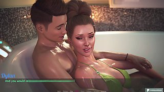 Stepson indulges in video game sex with hot stepmom in 3D hentai adventure