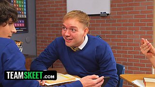 New tiktok contest: hardcore in the school\u2019s classroom - virgin high & teamskeet