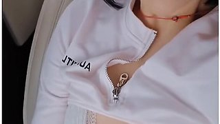 Korean Teen Flashing In The Car