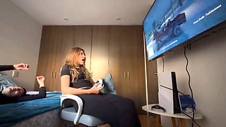 Blonde Lesbian Best Friend Eats My Pussy Rough While I Game - Scarlettandc