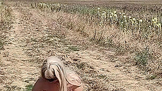 Slave Tih Undresses on the Country Road