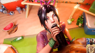 Slutty Fucking Ass Psylocke Deepthroats a BBC at the Beach, Honoka Big Breast Paizuri Cumshot Facial