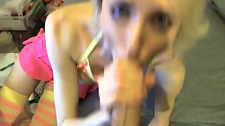 Skinny Blonde cam show 1: Blowjob, Amateur  Xnxx Porn
