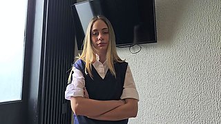 Uniformed student is fucked by stepfather after arriving