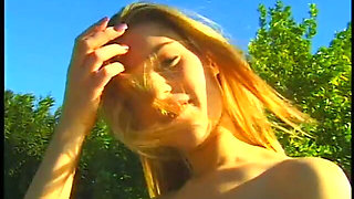 Blonde Barbies Gets Her Pussy Eaten and Then She Gets Fucked Outside
