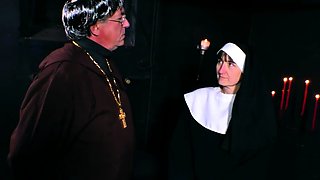 Sex in church with an older nun