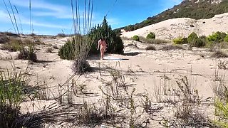 Amateur MILF Nudist Beach Fuck with Stranger - Outdoor Public Sex & Voyeur POV