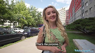Sexy young blonde seeking large cocks from strangers to create content