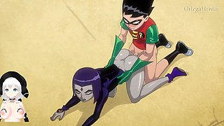 Raven cosplays and has some fun with Robin while the brute is out