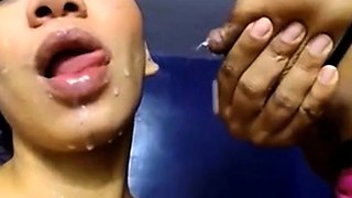 Pregnant BBW Lesbians Lactating on Webcam