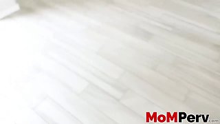 Chesty stepmom Ariella Ferrera treats her stepsons big black cock