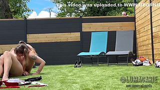 Fuck With Two Naughty Girls And A Pervert At The Pool With Marie Lumacarie