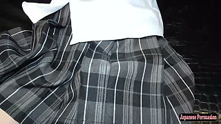 Delicate Fair Skinned Beauty in a Graceful Uniform, Her Slender Body Takes a Rich Creampie Finish Angle1