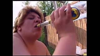 Crazy Old Neighbor Blowjob - Granny Sucks Dick Outdoor