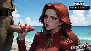 Watch insatiable bitches splatter milk at a beach romp in